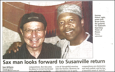 “Sax Man Looks forward to Susanville Return”